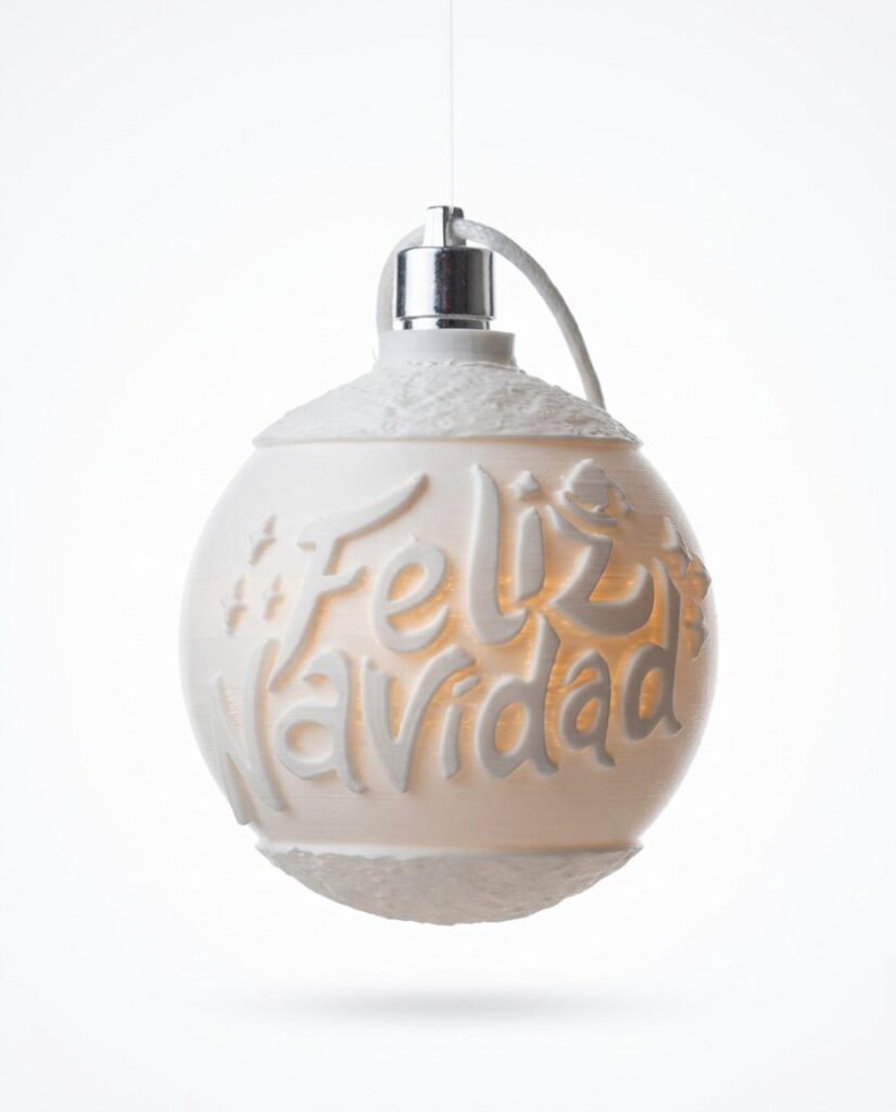 Bola de Navidad «Feliz Navidad» en relieve