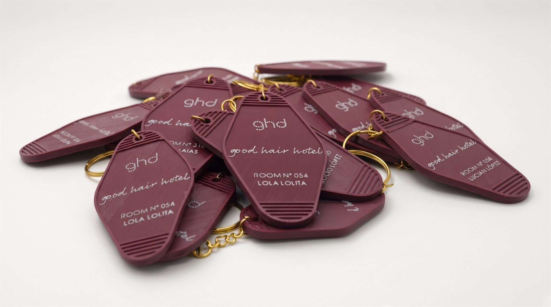 Llaveros de habitación de ghd «good hair hotel»