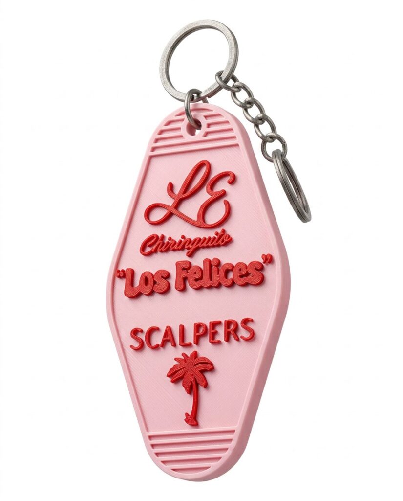 Llaveros estilo hotel de Scalpers «Chiringuito Los Felices»