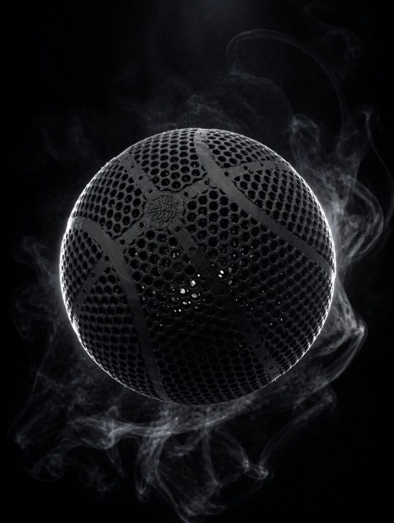 Balón de baloncesto calado impreso en 3D