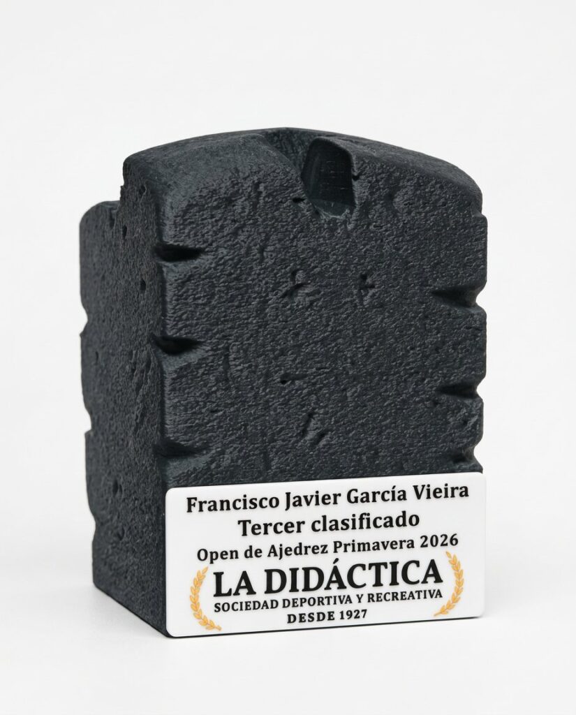 Trofeo de La Didáctica impreso en 3D
