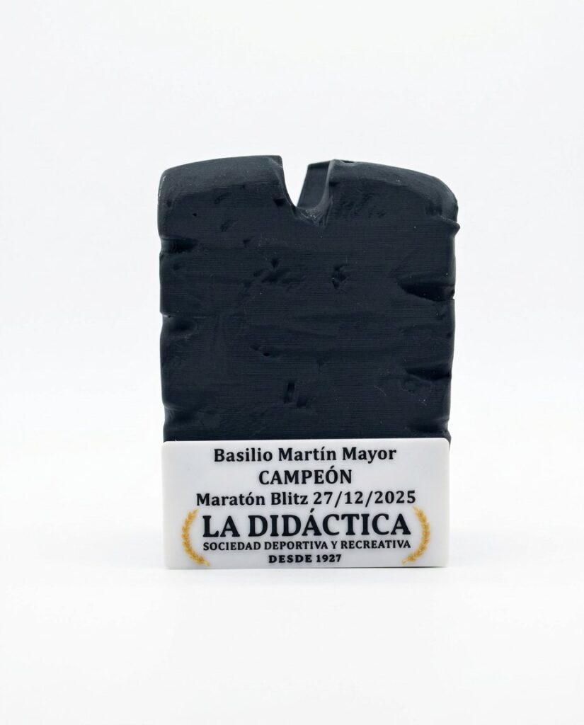 Trofeo de La Didáctica impreso en 3D