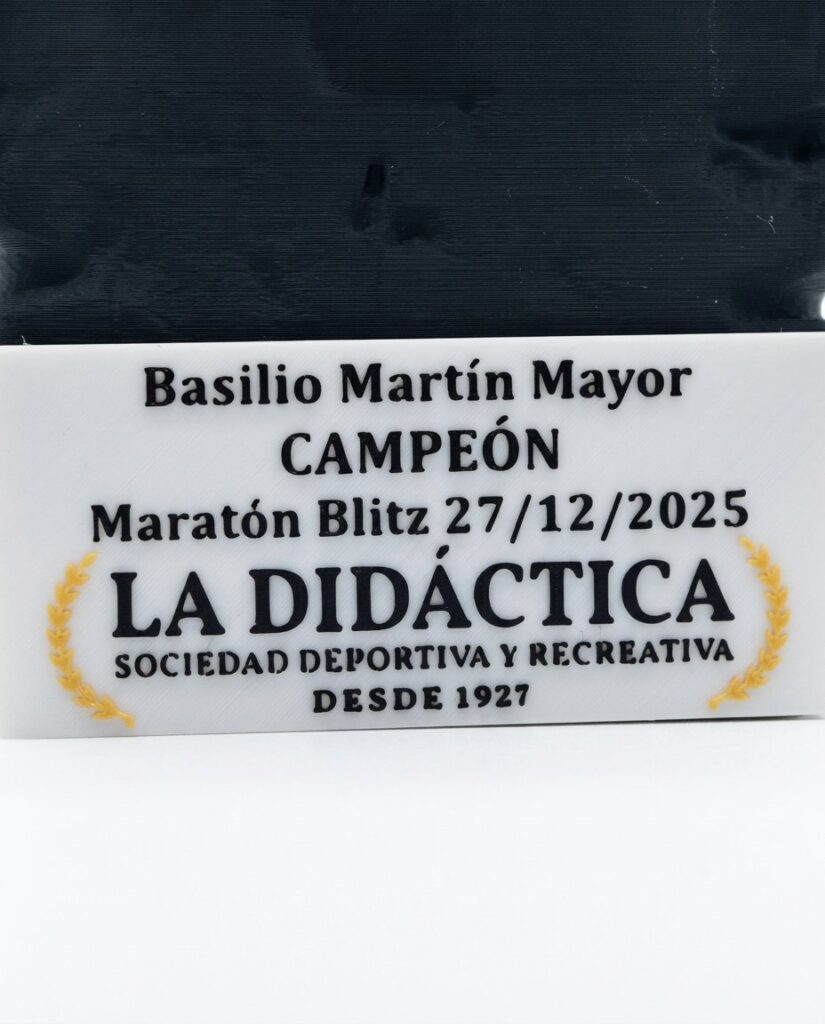 Trofeo de La Didáctica impreso en 3D