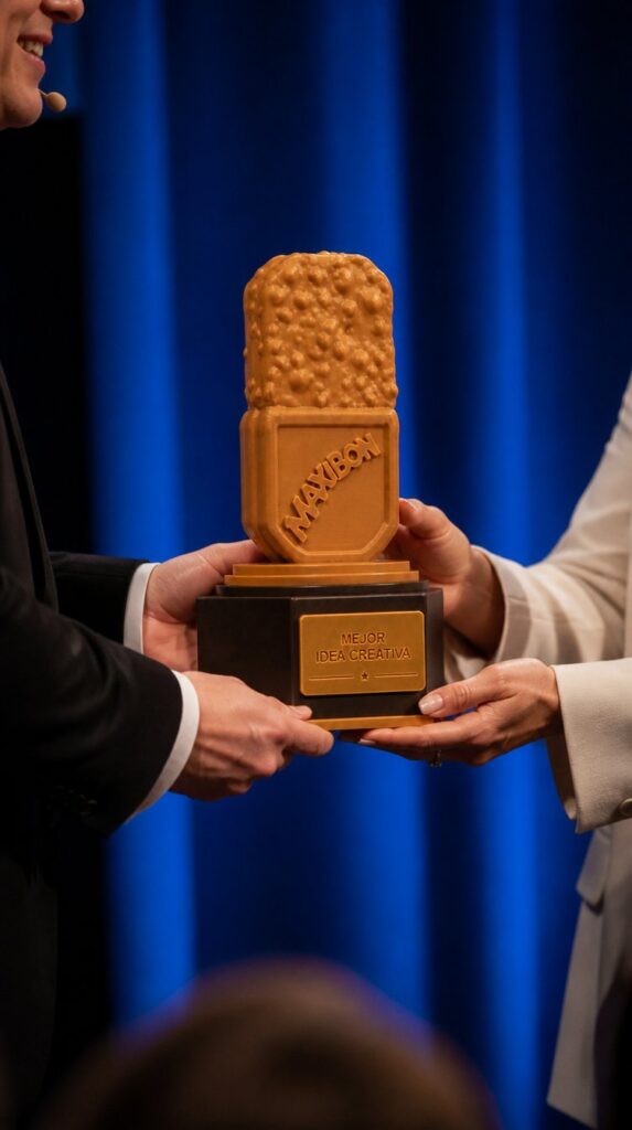 Trofeo «Mejor idea creativa» de Maxibon impreso en 3D