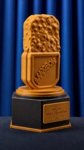 Trofeo «Mejor idea creativa» de Maxibon impreso en 3D