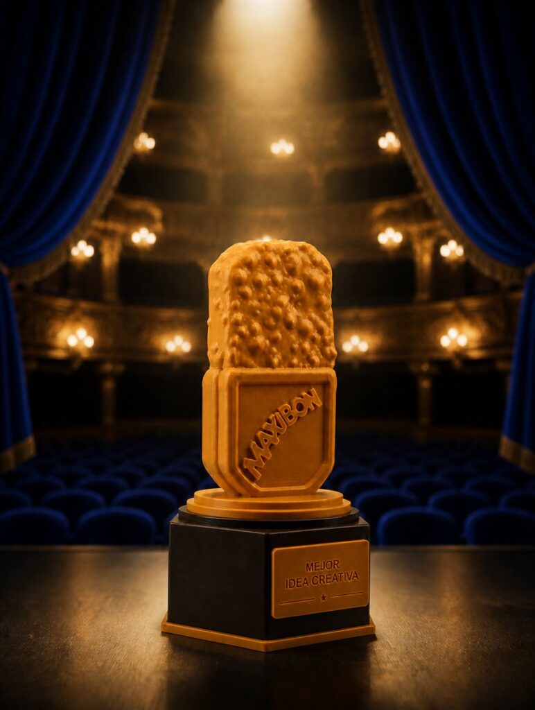 Trofeo «Mejor idea creativa» de Maxibon impreso en 3D