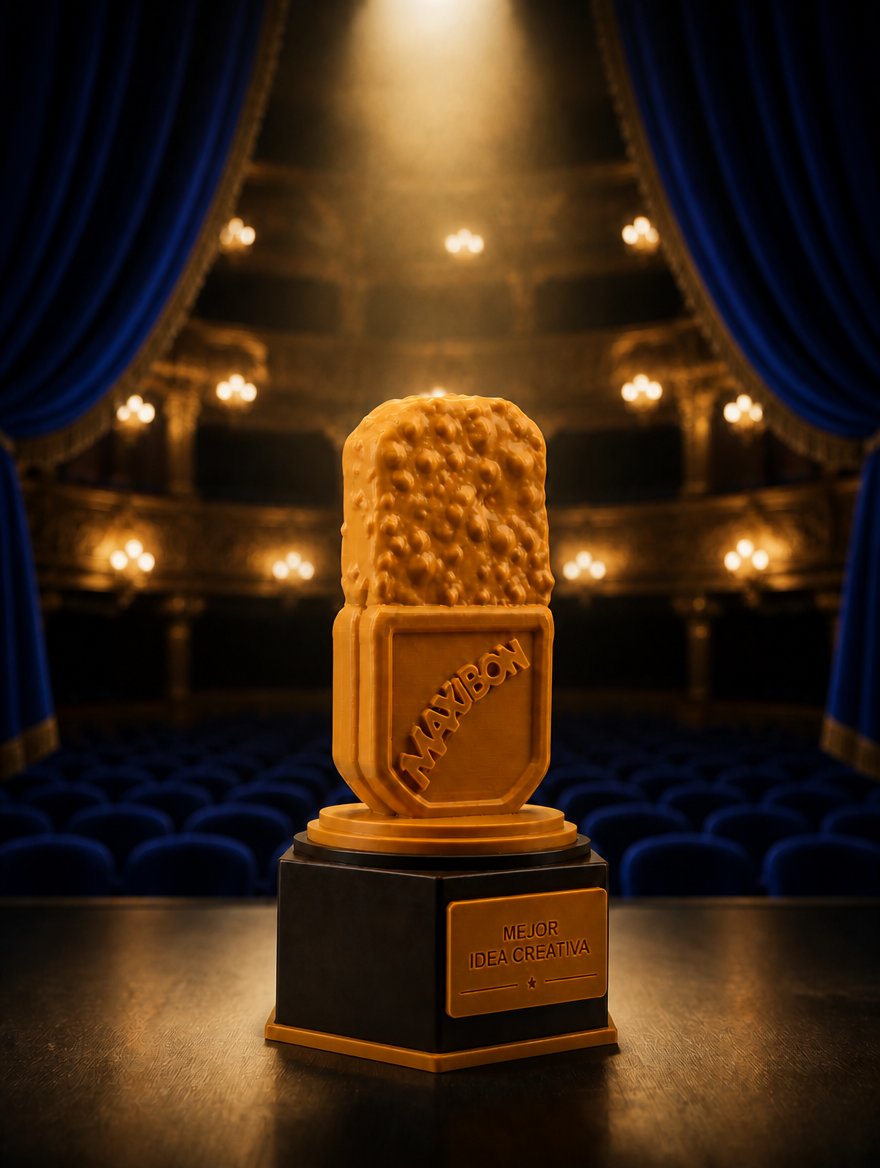 Trofeo «Mejor idea creativa» de Maxibon impreso en 3D